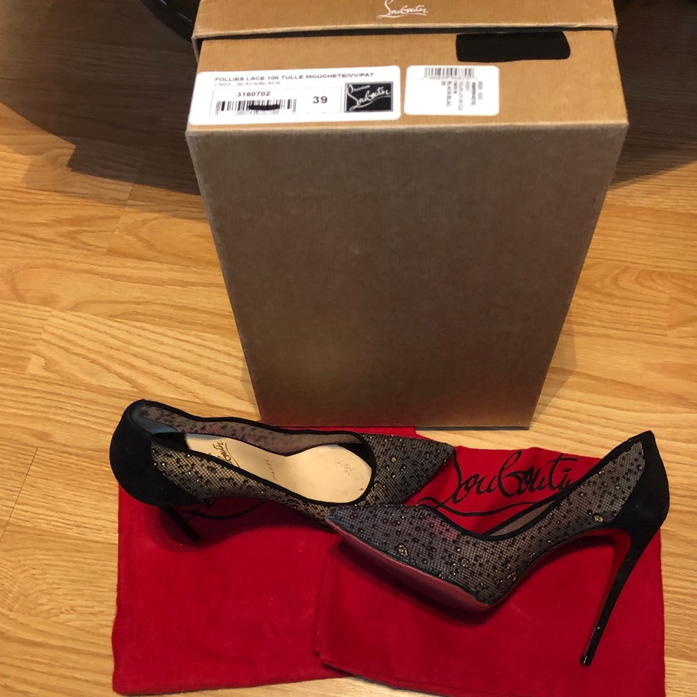 Christian Louboutin Lace size 39 heels - Picture 2 of 7